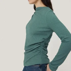 Online Crinkle Draped Top Women Tops