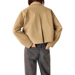 New Cropped Trench Jacket Women Coats & Jackets