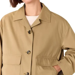 New Cropped Trench Jacket Women Coats & Jackets