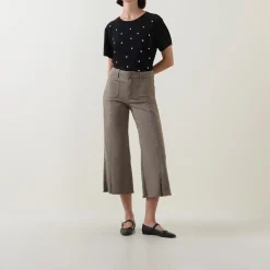 Discount Cropped Wide Leg Jeans Women Denim