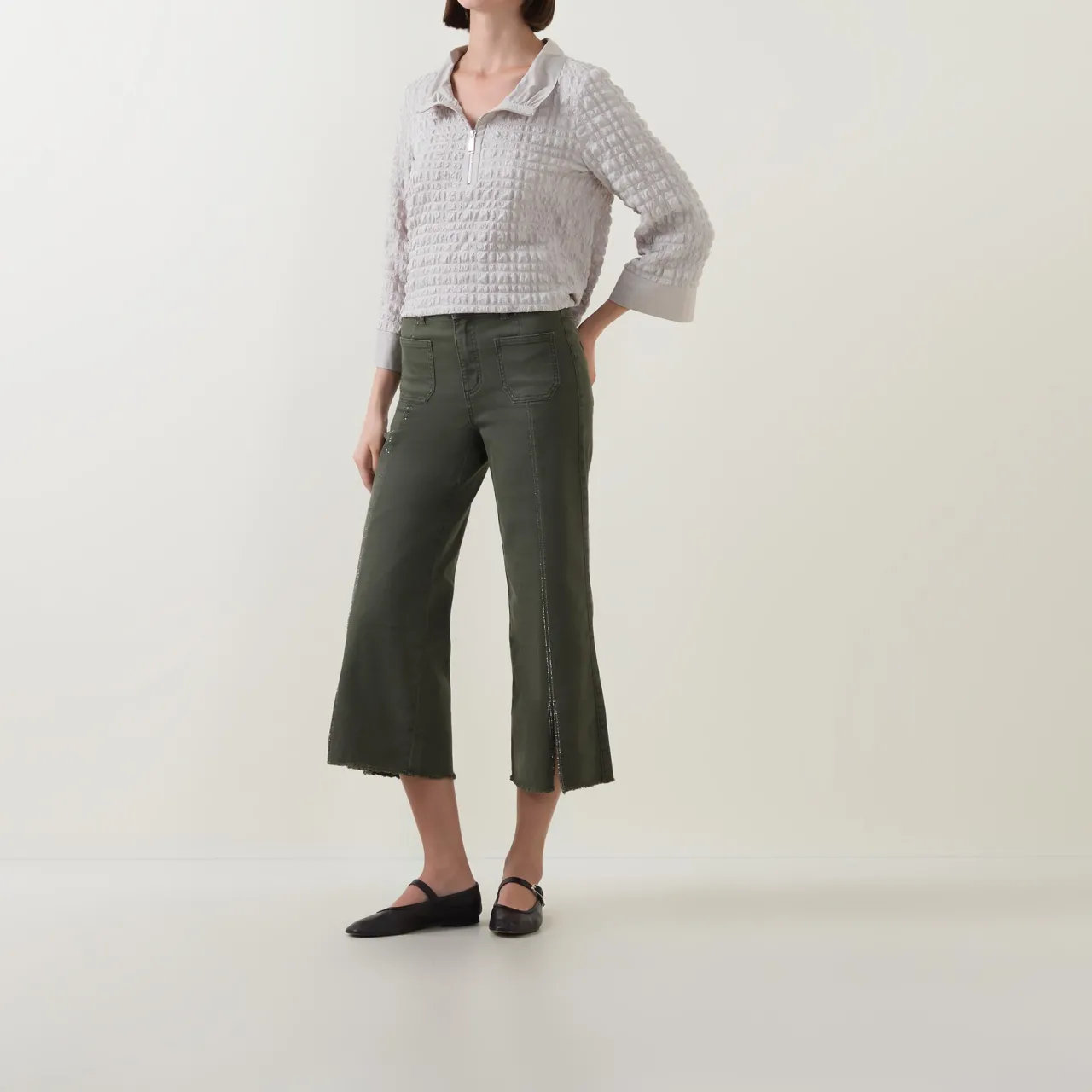 Clearance Cropped Wide Leg Jeans Women Denim
