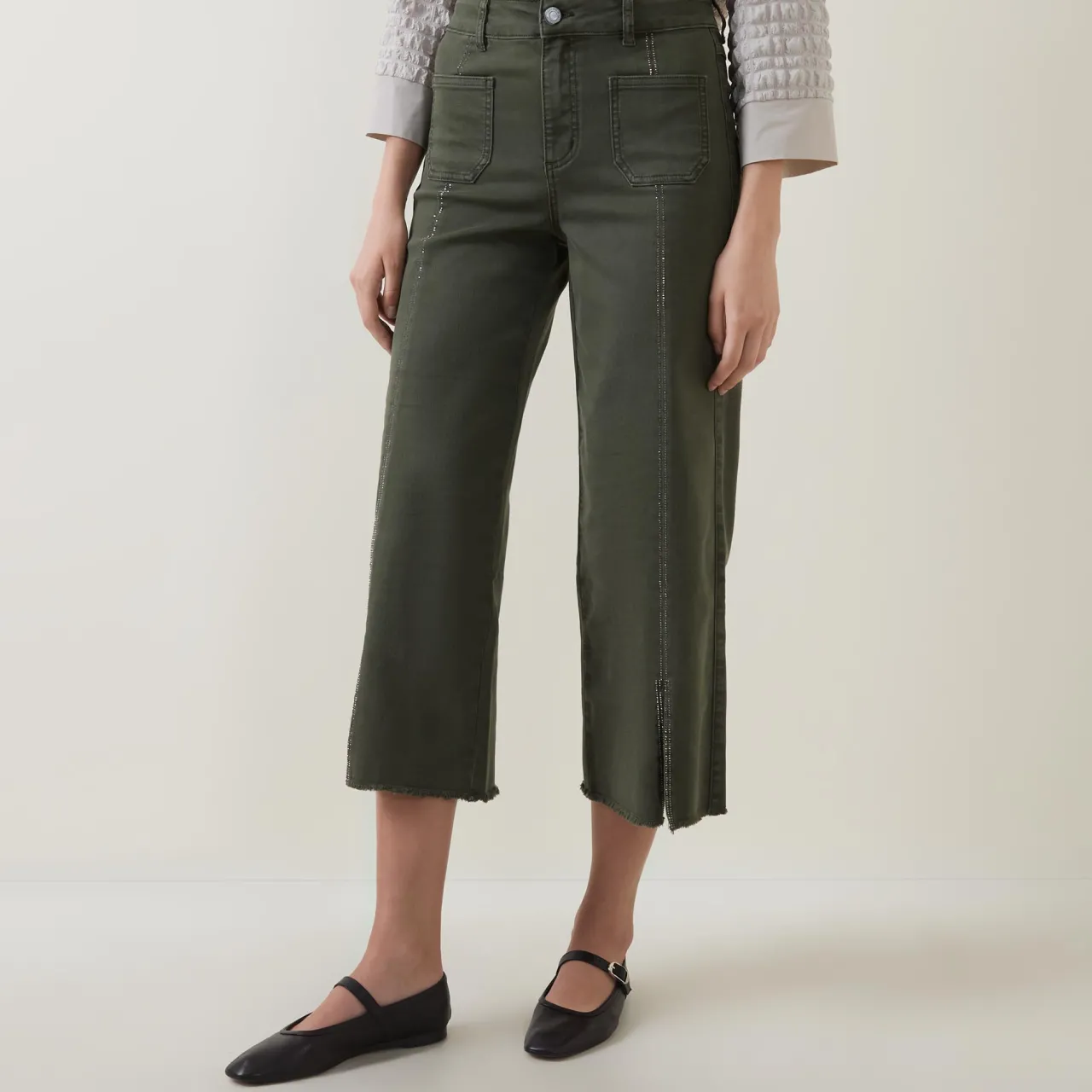 Clearance Cropped Wide Leg Jeans Women Denim