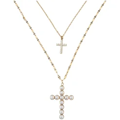 Sale Cross Double-Layer Necklace Women Necklaces