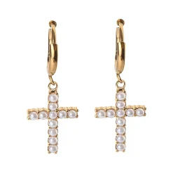 Clearance Cross Huggie Earrings Women Earrings