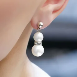 Sale Crystal Pearl Drop Earrings Women Earrings
