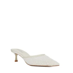 Discount Cuddling Embellished Bridal Mules Women Heels|Occasion Dressing