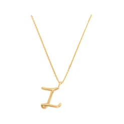 Outlet Curly Molten 18 kt Gold Plated Initial Necklace Z Women Necklaces