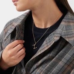 Outlet Curly Molten 18 kt Gold Plated Initial Necklace Z Women Necklaces