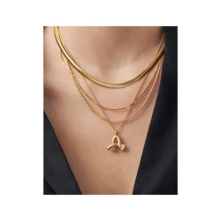 Sale Curly Molten 18 kt Gold Plated Initial Necklace A Women Necklaces