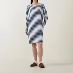 Hot Cyra Stripe Night Dress Women Sleepwear