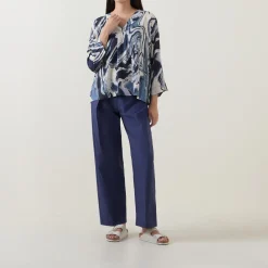 New Daciana Abstract Print Top Women Tops