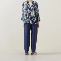New Daciana Abstract Print Top Women Tops