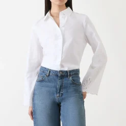 New Dahlia Broderie Anglaise Shirt Women Tops