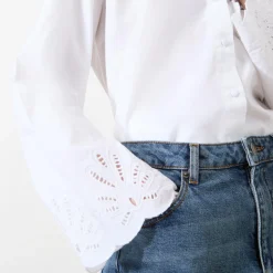New Dahlia Broderie Anglaise Shirt Women Tops