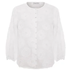 Hot Daisy Floral Poplin Blouse Women Tops