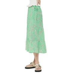 Clearance Daisy Meadow Print Side Tie Midi Skirt Women Skirts