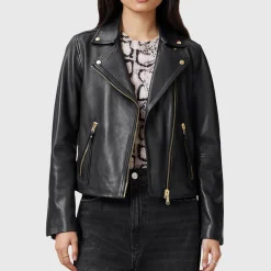 Best Dalby Leather Biker Jacket Women Coats & Jackets