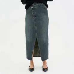 Outlet Dalvi Wrap Denim Skirt Women Skirts