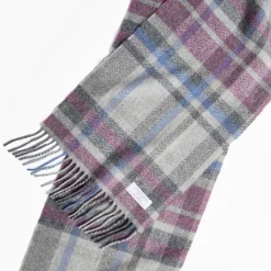 Clearance Damask Tartan Lambswool Scarf Women Scarves