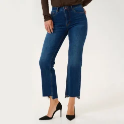 Hot Dango 144 Mid-Rise Straight-Leg Jeans Women Denim