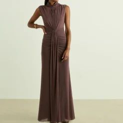 Sale Daniella Sheer Ruched Dress Women Dresses