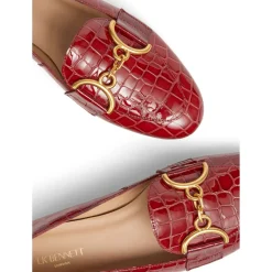New Daphne Snaffle Croc-Embossed Leather Loafers Women Loafers