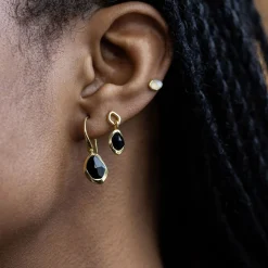 Discount Dapple Black Onyx Stud Earrings Women Earrings