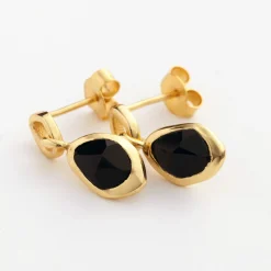 Discount Dapple Black Onyx Stud Earrings Women Earrings