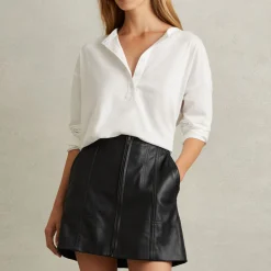 Online Daria Zipped Leather Mini Skirt Women Skirts