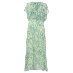 Dashed Brush Marks Pleated Dress Women Dresses