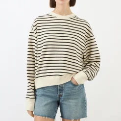 Clearance Dean Striped Sweatshirt Women Sweatshirts & Hoodies