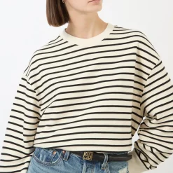 Clearance Dean Striped Sweatshirt Women Sweatshirts & Hoodies