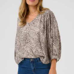 Outlet Debra Leopard Blouse Women Tops