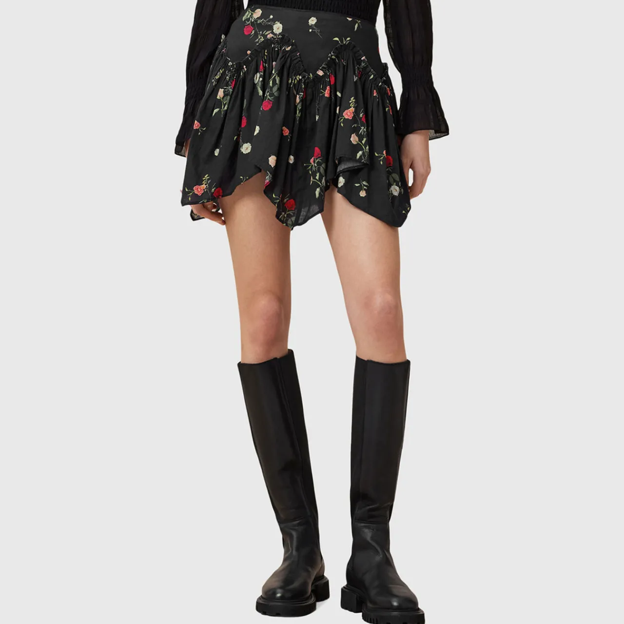 Delilah Floral Handkerchief Mini Skirt Women Skirts