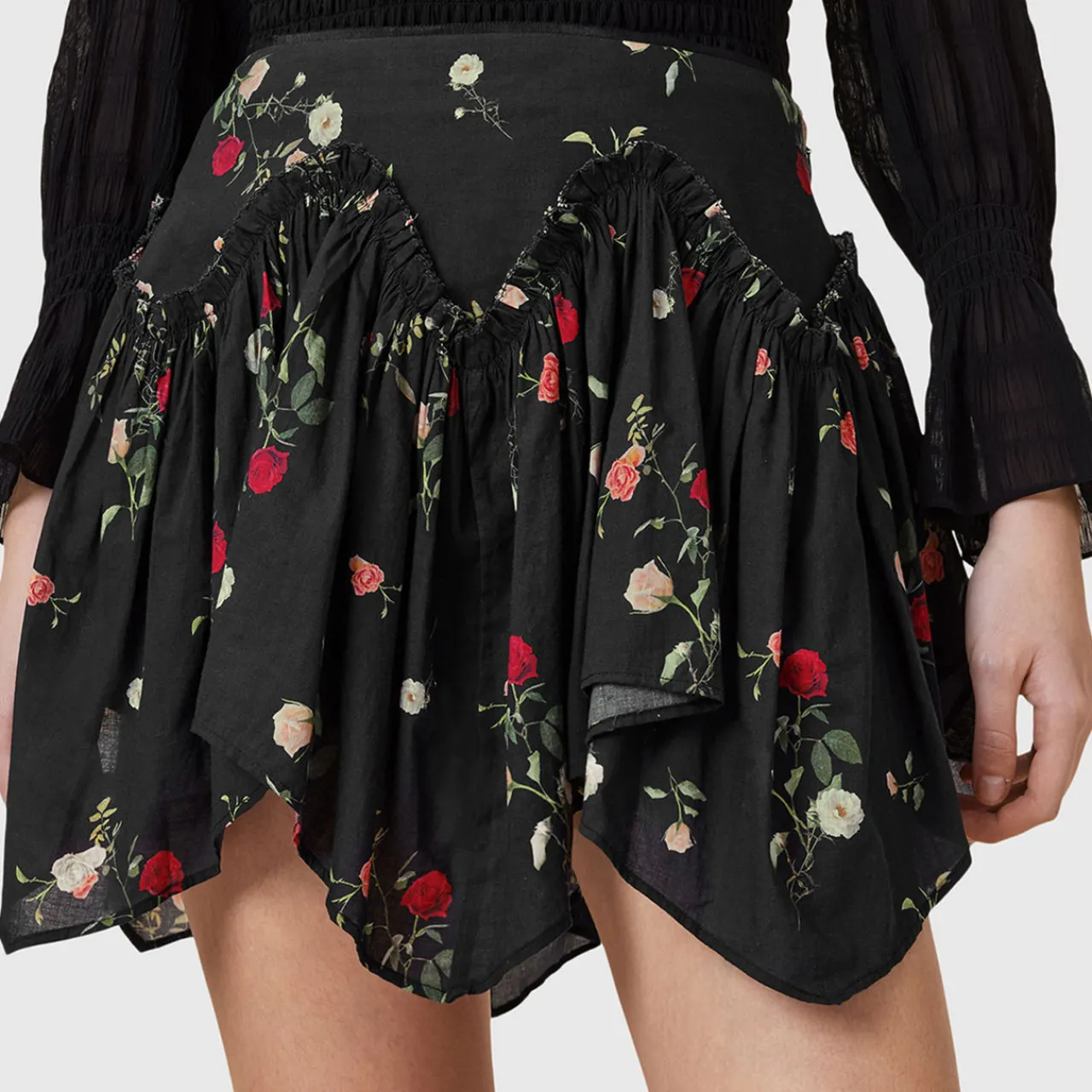 Delilah Floral Handkerchief Mini Skirt Women Skirts