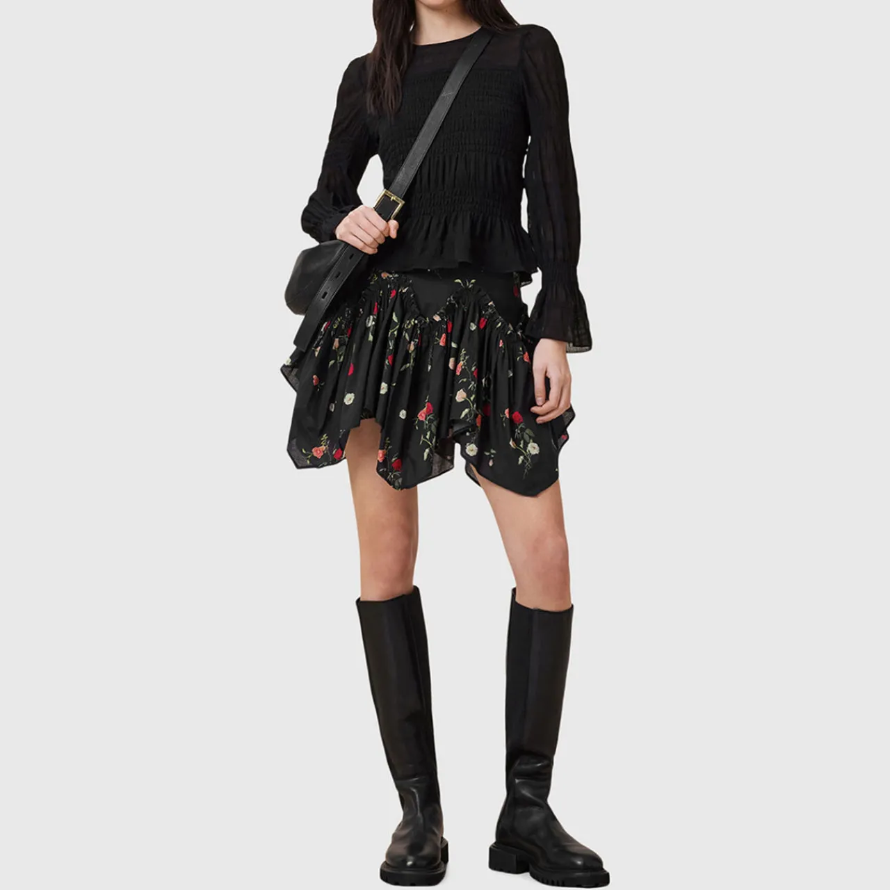 Delilah Floral Handkerchief Mini Skirt Women Skirts