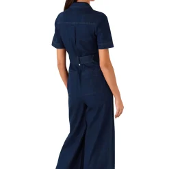 Sale Denim Pintuck Jumpsuit Women Jumpsuits