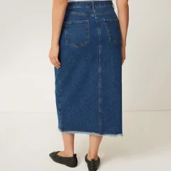 Online Denim Slit Skirt Women Skirts