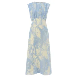 Discount Devore Swirl Velvet Midi Dress Women Dresses