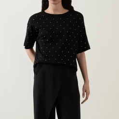 New Diamanté Fine-Knit Sweater Women Sweaters & Cardigans