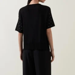 New Diamanté Fine-Knit Sweater Women Sweaters & Cardigans