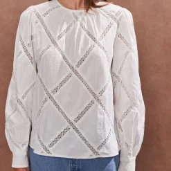 Hot Diamond Lace Blouse Women Tops