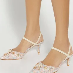 Discount Diana Boucle Floral Slingback Courts Women Heels