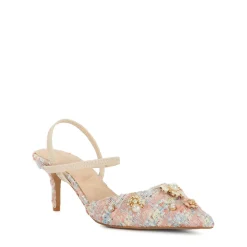 Discount Diana Boucle Floral Slingback Courts Women Heels