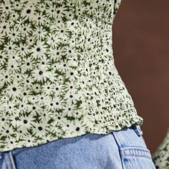 Discount Ditsy Floral Blouse Women Tops