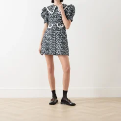 Ditsy Jacquard Mini Dress Women Dresses|Occasion Dressing