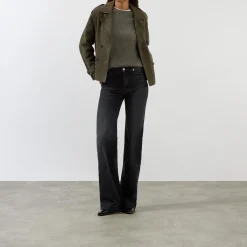 Hot Dojo Modern Flared Jeans Women Denim