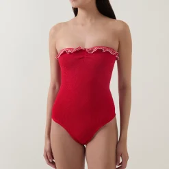 Best Dolly Gingham Bandeau Swimsuit Women Swimwear & Beachwear