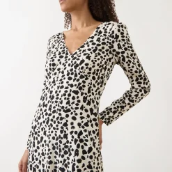 Clearance Doris Leopard Flared Dress Women Dresses