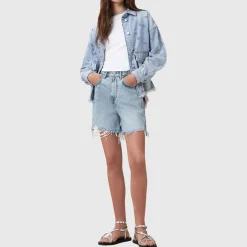 Clearance Doris Wide Leg Denim Shorts Women Trousers & Shorts